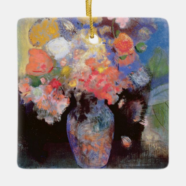 Flowers Ceramic Ornament (Front)
