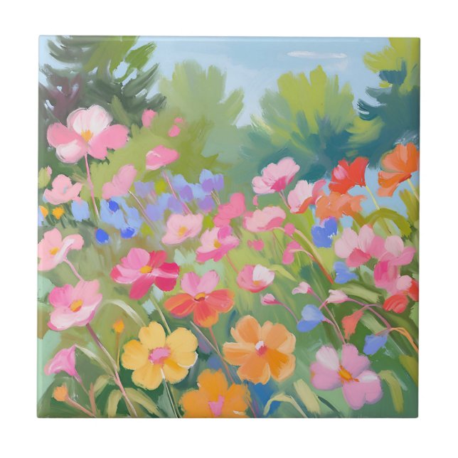 Flowers Ceramic Tile (Front)