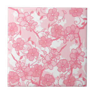 flowers ceramic tile