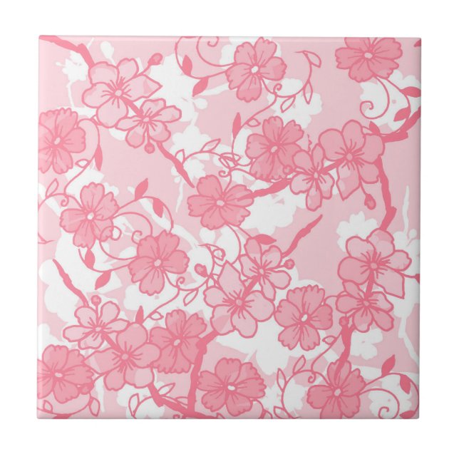 flowers ceramic tile (Front)