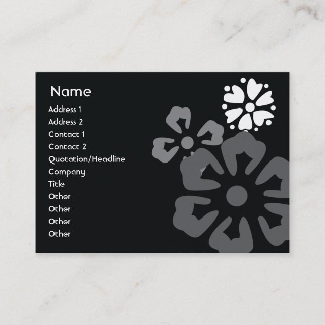 Flowers - Chubby Business Card (Front)