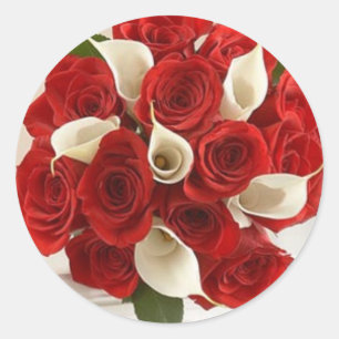 Flowers Classic Round Sticker