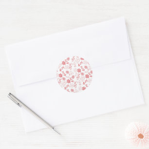 Flowers Classic Round Sticker