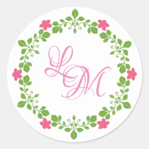 Flowers Classic Round Sticker