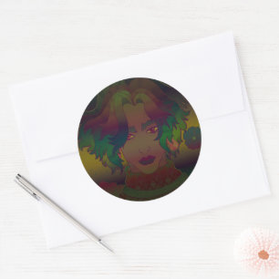 Flowers Classic Round Sticker