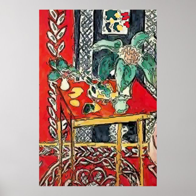 Flowers & Coffee Cup Poster (Front)