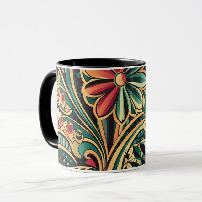 flowers coffee mug (Front Left)
