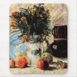 Flowers, Coffeepot and Fruit by Vincent van Gogh Mouse Pad