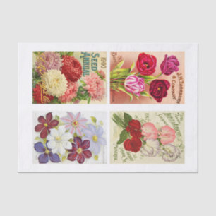 Flowers Collection Collage Vintage Decoupage Tissue Paper