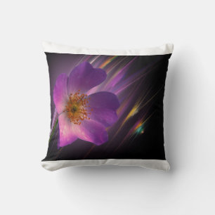 flowers colourful design pattern purple geometric cushion