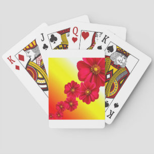 Flowers Colourful Pattern Spring Garden Dahlia Art Playing Cards