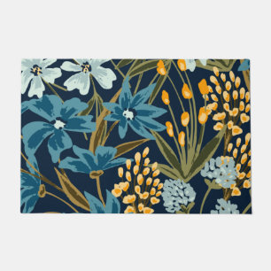 Flowers Colourful Watercolor Trendy Doormat
