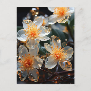 Flowers covered in Dew Postcard