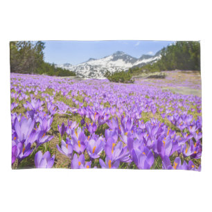 Flowers Crocus Pirin Mountain Park Bulgaria Pillowcase