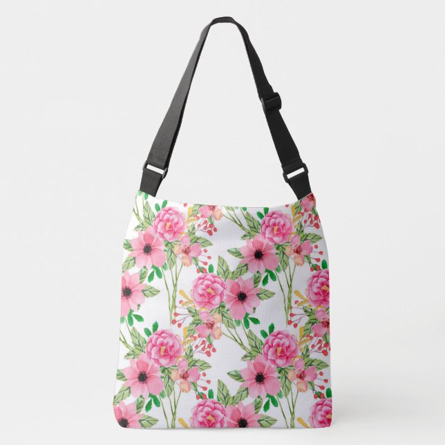 Flowers Crossbody Bag (Front)