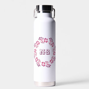 Flowers Crown. Floral Mandala Water Bottle