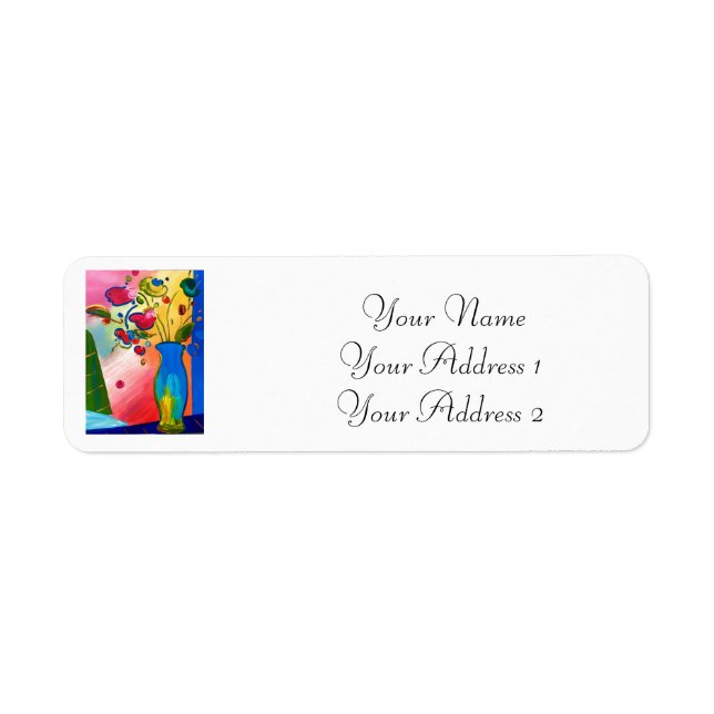 Flowers Custom Address Labels (Front)