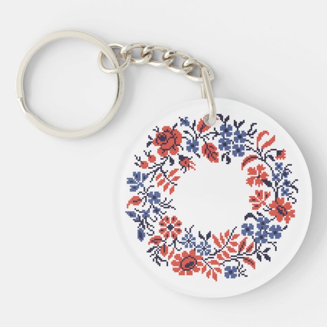 Flowers cycle key ring (Front)