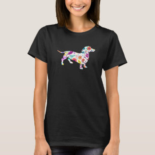 Flowers Dachshund Wiener Dog Owner Matching Rescue T-Shirt