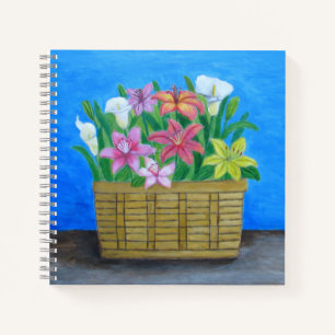 Flowers daisies and lilies notebook