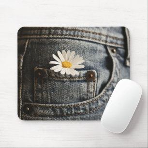Flowers   Daisy in Jeans Pocket Mouse Pad