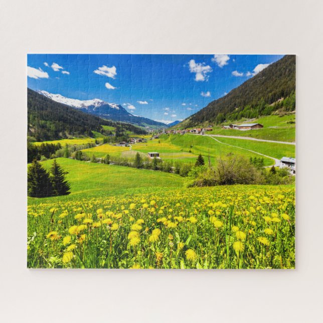 Flowers | Dandelion Canton of Grisons, Switzerland Jigsaw Puzzle (Horizontal)