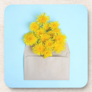 Flowers Dandelions in Envelope Coaster