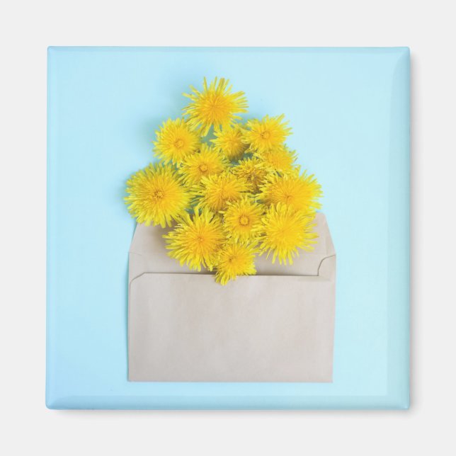 Flowers | Dandelions in Envelope Magnet (Front)