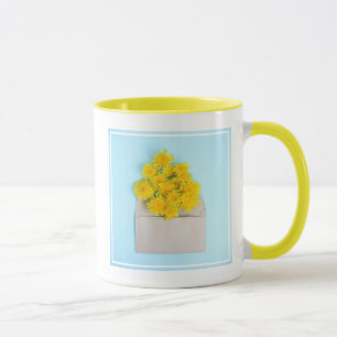 Flowers Dandelions in Envelope Mug