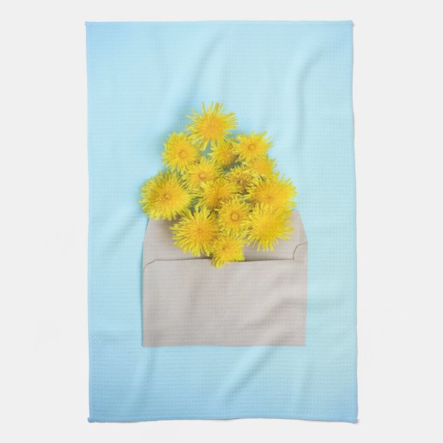 Flowers | Dandelions in Envelope Tea Towel (Vertical)