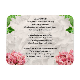 Flowers - Daughter Poem Magnet