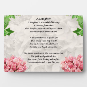 Flowers - Daughter Poem Plaque
