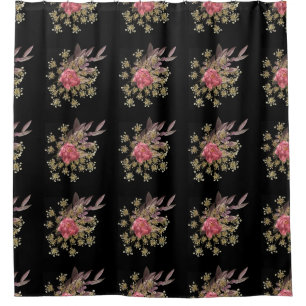 flowers decoration shower curtain