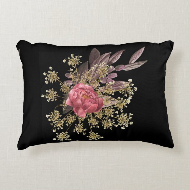 flowers decoration throw pillow (Front)