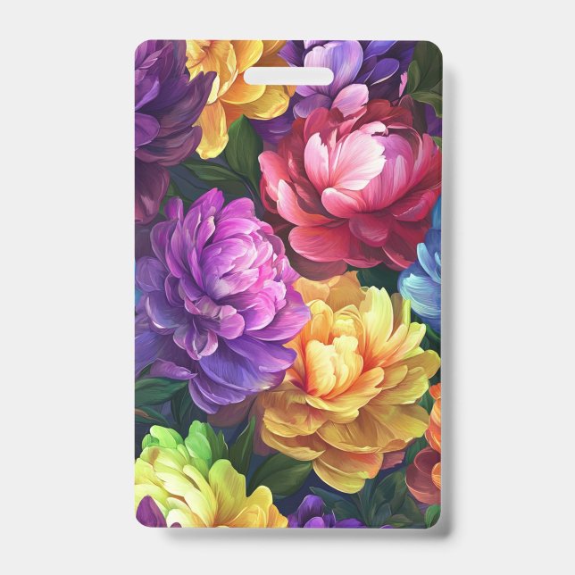 Flowers Design ID Badge (Front)