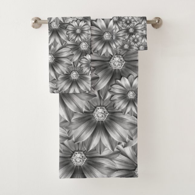 Flowers Diamond Bath Towels (Insitu)