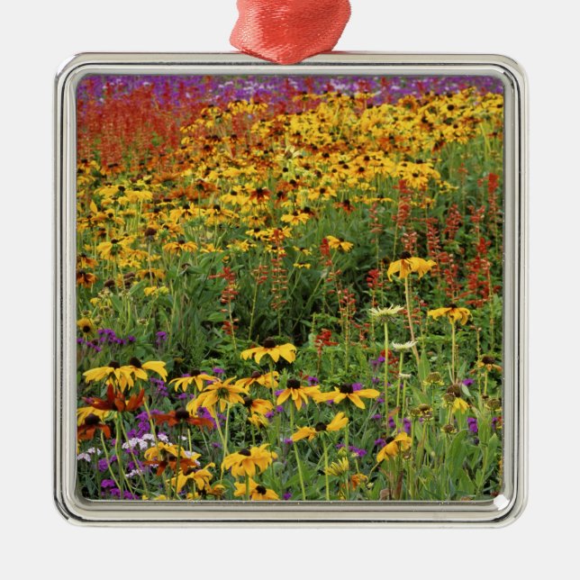 Flowers Display at International Peace Gardens Metal Tree Decoration (Front)