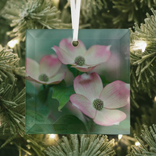 Flowers | Dogwood Blossoms Glass Tree Decoration (Insitu)