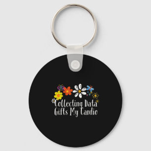 Flowers Drawing Collecting Data My Cardio Funny 20 Key Ring