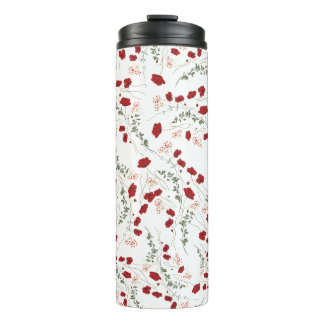Flowers drinkware thermal tumbler
