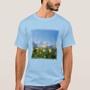 Flowers   Eiger Monch Swiss Alps T-Shirt