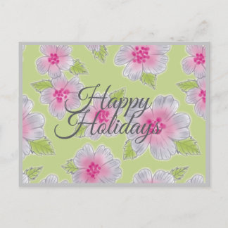 Flowers Elegance Happy Holidays Birthday Card