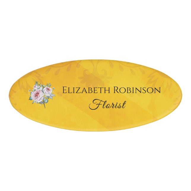 Flowers Employee Name Business Florist  Tag (Front)