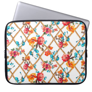 flowers fashion fabric design flower,oil,painting, laptop sleeve
