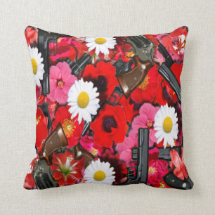 Flowers & Firearms Pillow