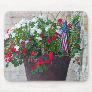 Flowers & Flags Mouse Pad