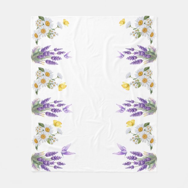 Flowers Fleece Blanket (Front)