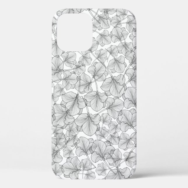 Flowers floral background line art Case-Mate iPhone case (Back)