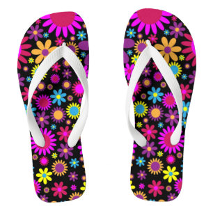 Flowers Floral Background Pattern Thongs