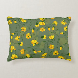 Flowers Floral Background Wildflower Decorative Cushion